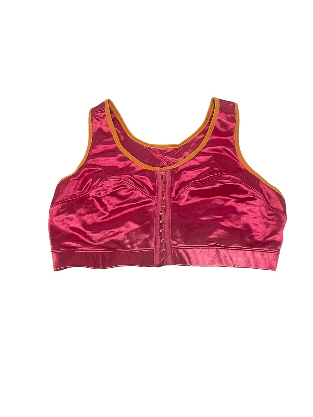 Enell Metallic Pink Front Hook Sports Bra Size 4    Bust: 44-48, Rib Cage: 37-39